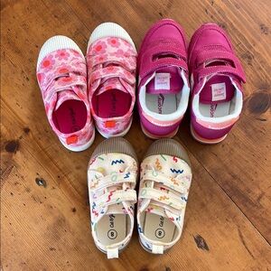 Saucony and Cat & Jack Pink Sneakers with Velcro Straps Toddler Size 8